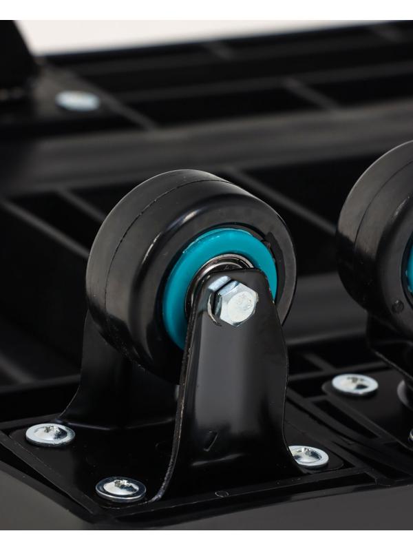 Тележка складная с раздвижной платформой, для перевозки грузов, нагрузка до 100 кг, телескопическая ручка, пластик, Greengo