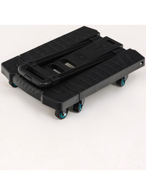 Тележка складная с раздвижной платформой, для перевозки грузов, нагрузка до 100 кг, телескопическая ручка, пластик, Greengo