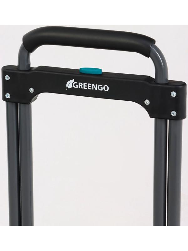 Тележка ручная хозяйственная, двухколёсная, нагрузка до 100 кг, складная, грузовая, Greengo