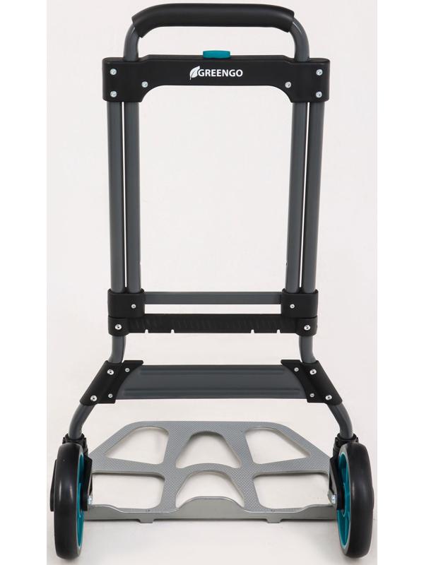 Тележка ручная хозяйственная, двухколёсная, нагрузка до 100 кг, складная, грузовая, Greengo