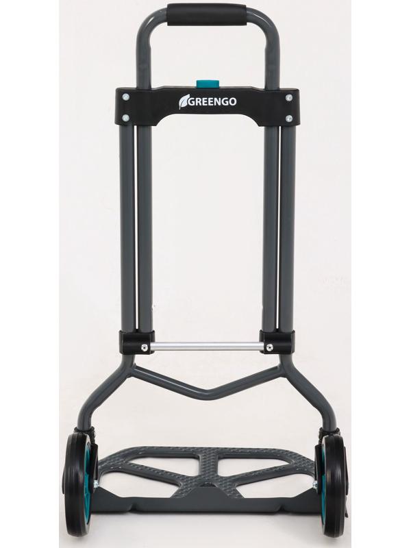 Тележка ручная хозяйственная, двухколёсная, нагрузка до 60 кг, складная, грузовая, Greengo