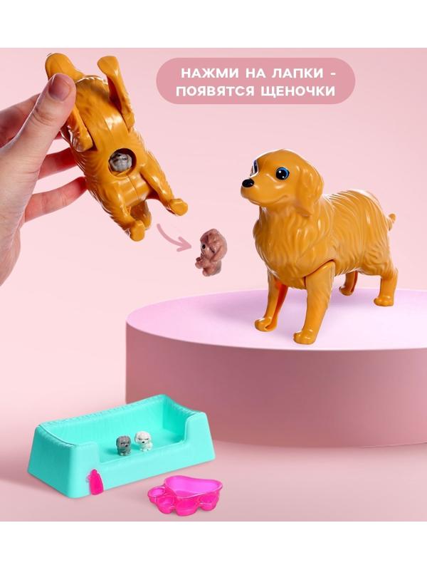 Кукла - модель шарнирная «Прогулка со щеночками», с аксессуарами