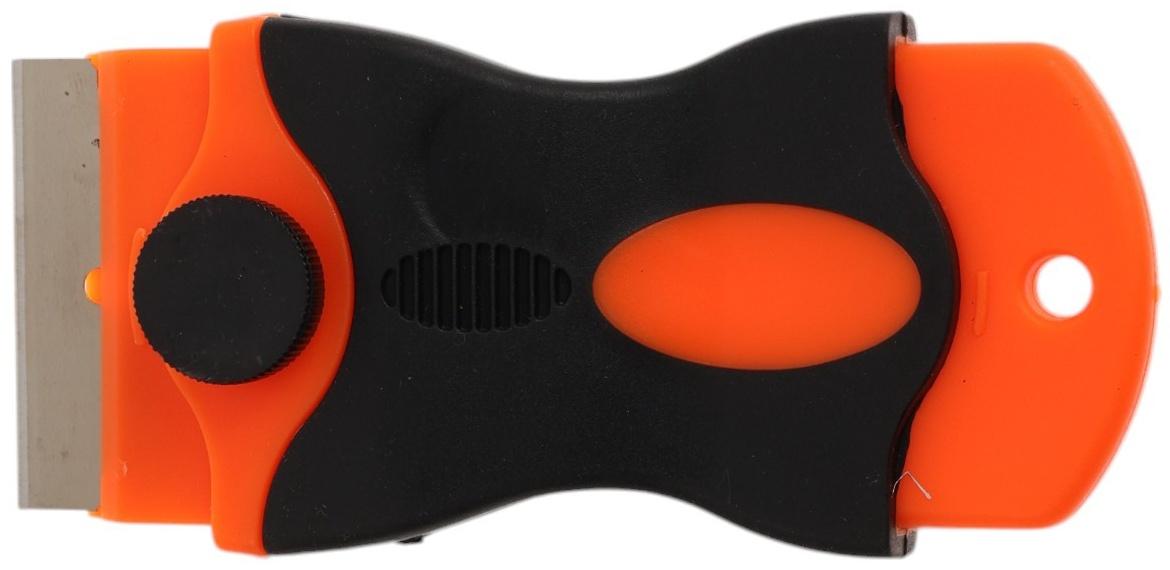 Скребок ТУНДРА, обрезиненная рукоятка, лезвие из нержавеющей стали, 40 мм