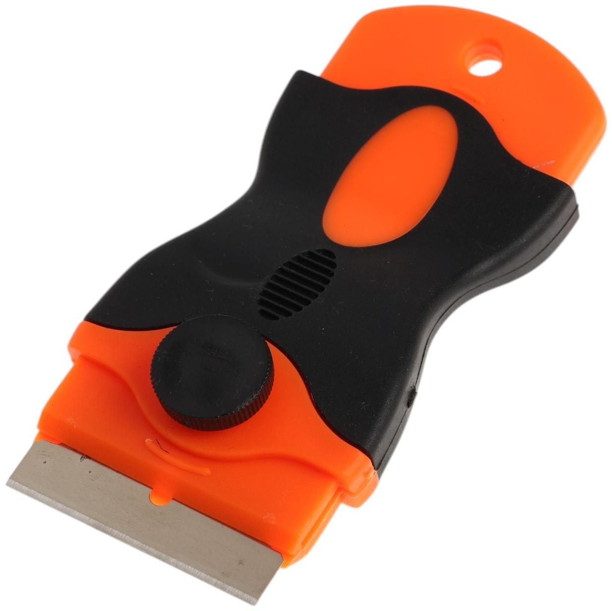 Скребок ТУНДРА, обрезиненная рукоятка, лезвие из нержавеющей стали, 40 мм