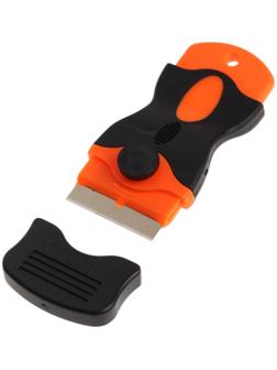 Скребок ТУНДРА, обрезиненная рукоятка, лезвие из нержавеющей стали, 40 мм