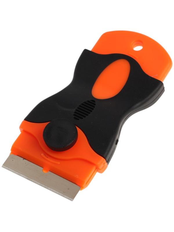 Скребок ТУНДРА, обрезиненная рукоятка, лезвие из нержавеющей стали, 40 мм