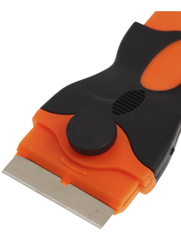 Скребок ТУНДРА, обрезиненная рукоятка, лезвие из нержавеющей стали, 40 мм