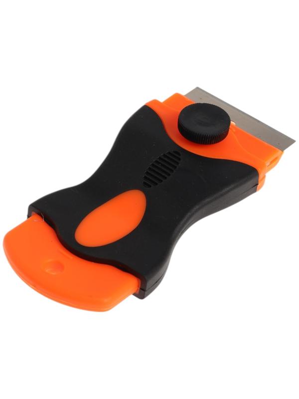 Скребок ТУНДРА, обрезиненная рукоятка, лезвие из нержавеющей стали, 40 мм