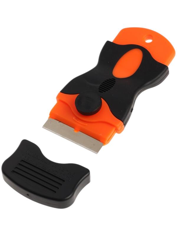 Скребок ТУНДРА, обрезиненная рукоятка, лезвие из нержавеющей стали, 40 мм