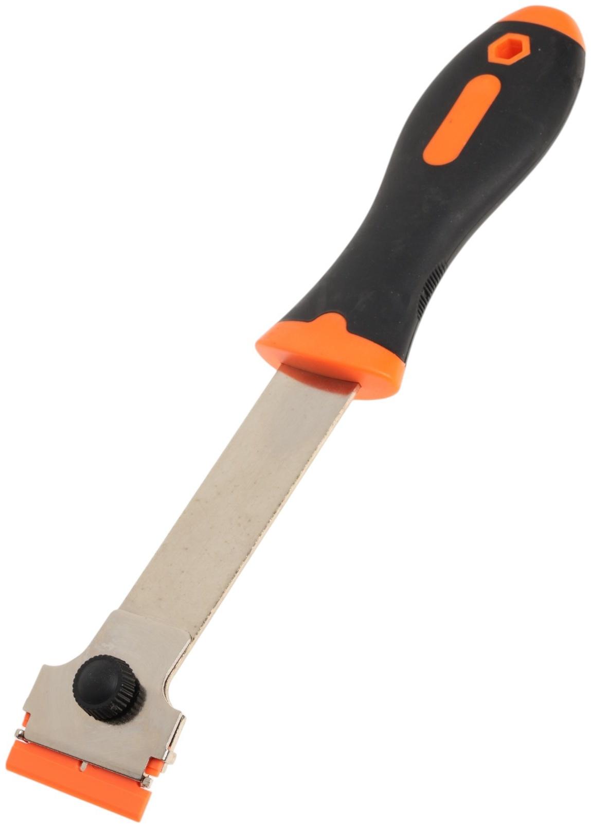 Скребок ТУНДРА, обрезиненная рукоятка, лезвие из пластика, 245 мм