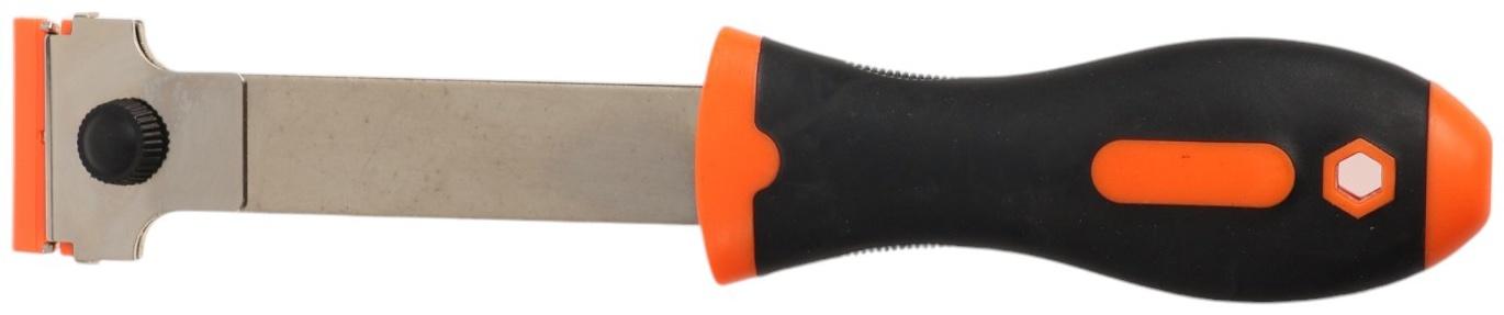 Скребок ТУНДРА, обрезиненная рукоятка, лезвие из пластика, 245 мм