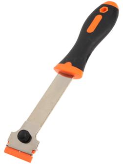 Скребок ТУНДРА, обрезиненная рукоятка, лезвие из пластика, 245 мм