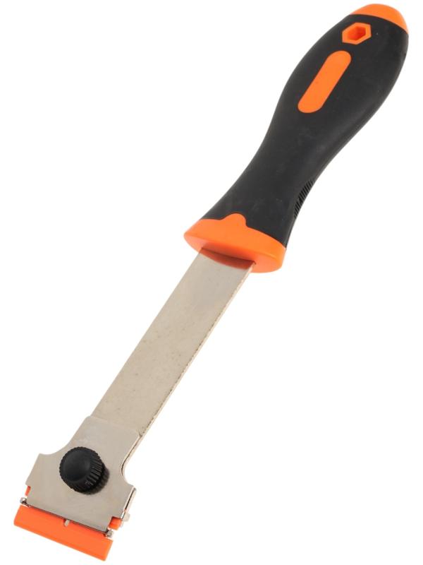 Скребок ТУНДРА, обрезиненная рукоятка, лезвие из пластика, 245 мм