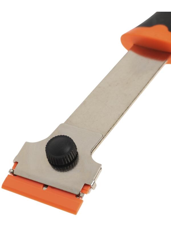 Скребок ТУНДРА, обрезиненная рукоятка, лезвие из пластика, 245 мм