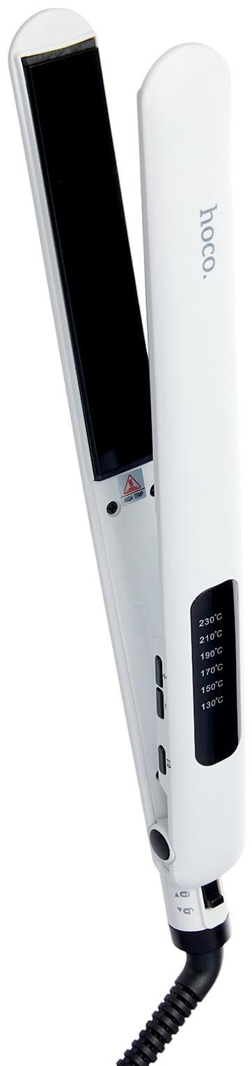 Выпрямитель для волос Hoco HP40, керамическое покрытие с турмалином, белый