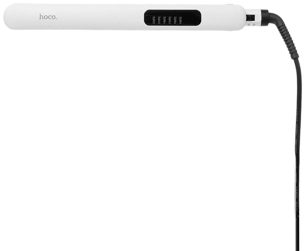 Выпрямитель для волос Hoco HP40, керамическое покрытие с турмалином, белый