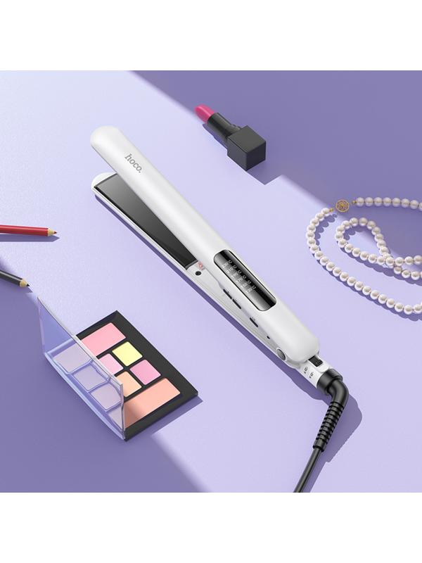Выпрямитель для волос Hoco HP40, керамическое покрытие с турмалином, белый