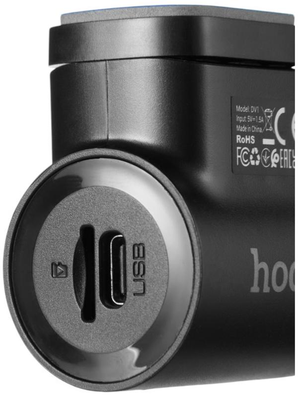 Автомобильный видеорегистратор Hoco DV1, 1080p видео, чёрный