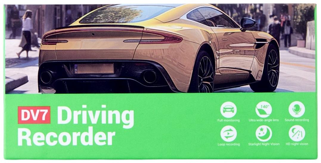 Автомобильный видеорегистратор Hoco DV7, 2K экран и видео, чёрный