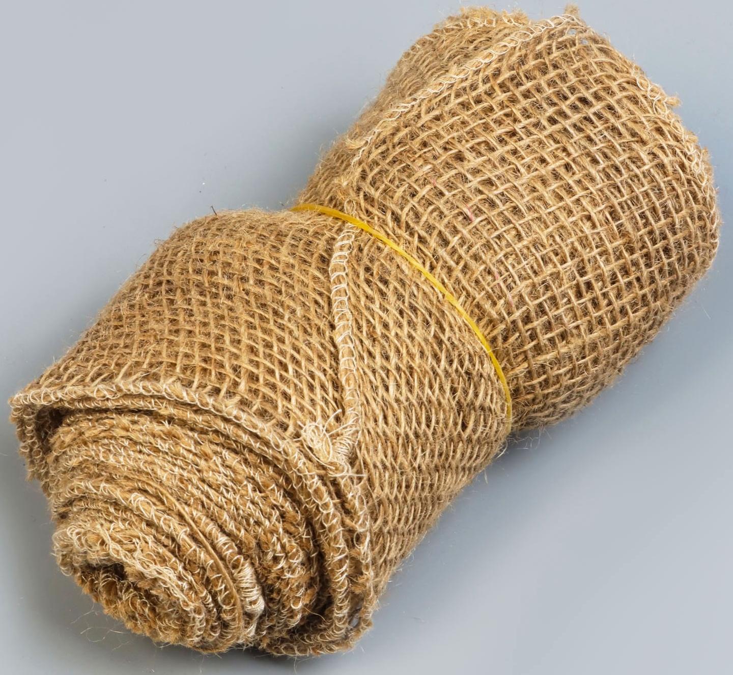 Лента из джута, 0.15×5 м, плотность 190 г/м², плетение 26×26 нитей