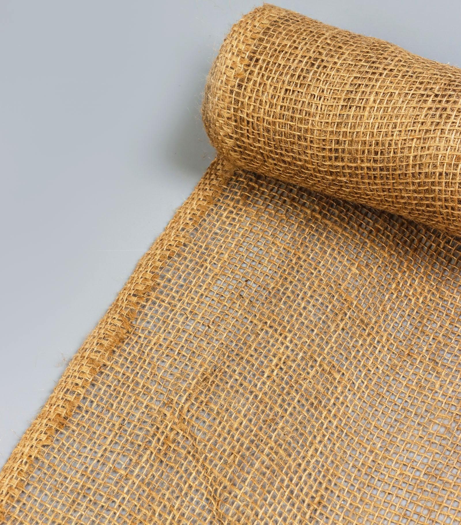 Джут натуральный, 1.1×5 м, плотность 190 г/м², плетение 26×26 нитей