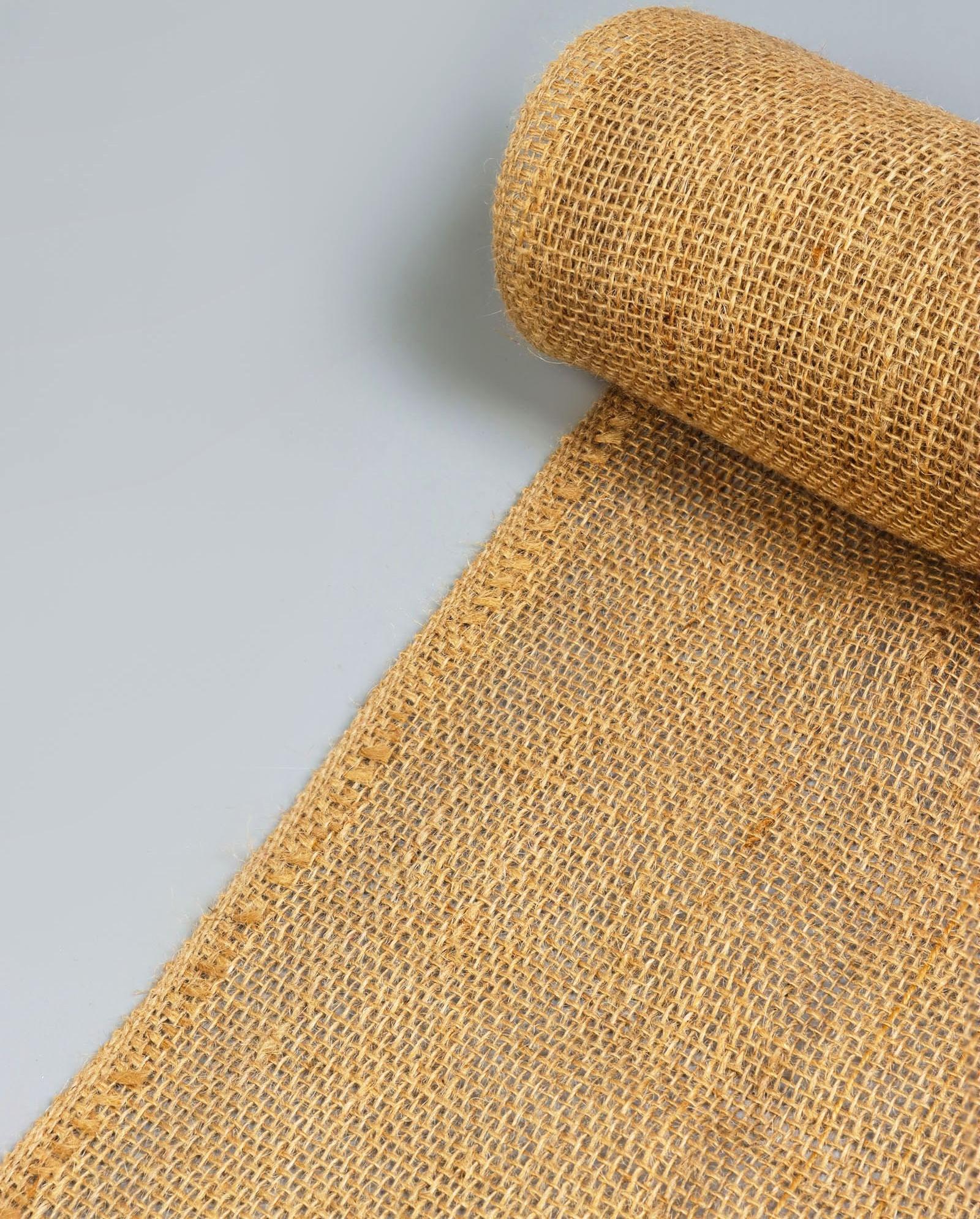 Джут натуральный, 1.1×5 м, плотность 260 г/м², плетение 35×30 нитей