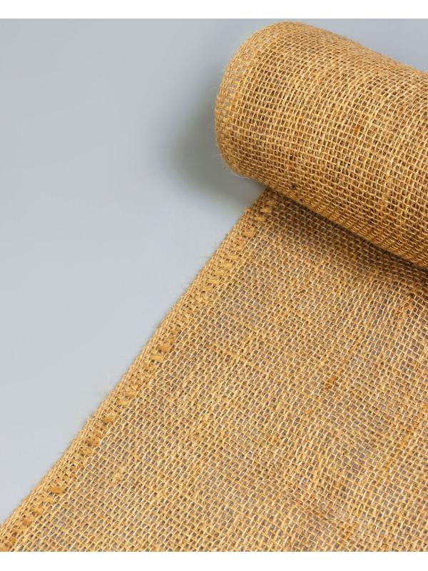 Джут натуральный, 1.1×5 м, плотность 260 г/м², плетение 35×30 нитей