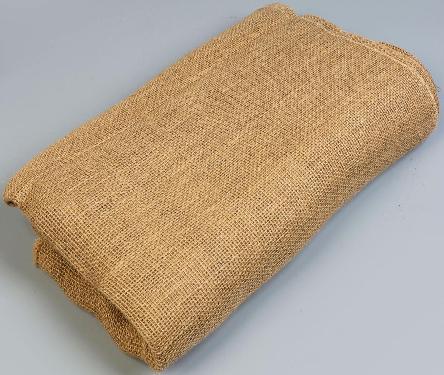 Джут натуральный, 1.1×10 м, плотность 260 г/м², плетение 35×30 нитей