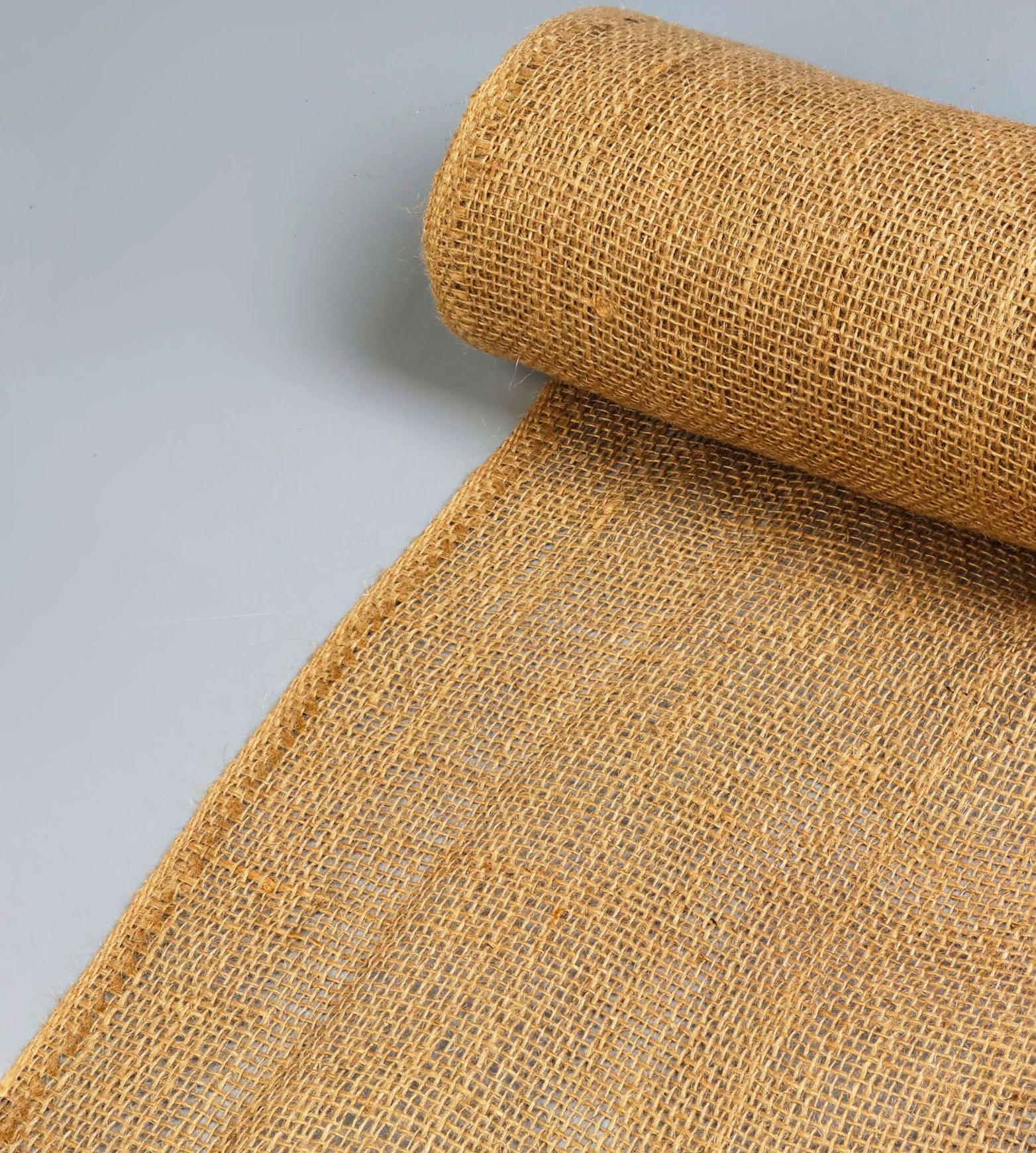 Джут натуральный, 1.1×10 м, плотность 260 г/м², плетение 35×30 нитей