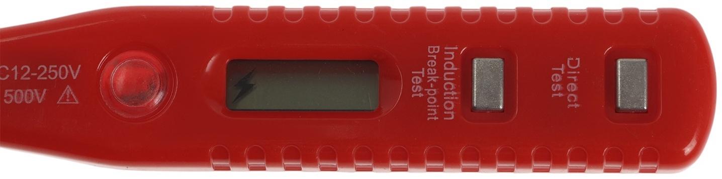 Отвертка индикаторная ТУНДРА, жидкокристаллический дисплей, световая индикация, 12 - 220 В