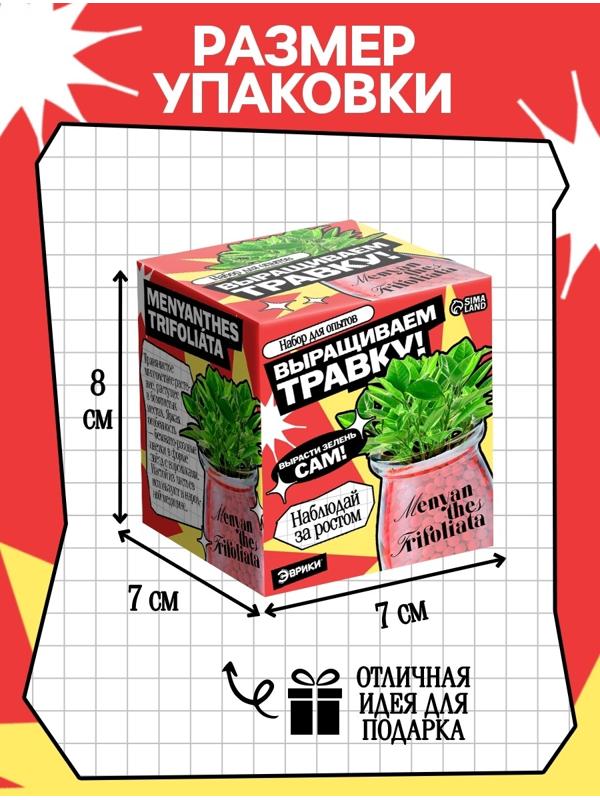 Набор для опытов «Выращиваем травку» своими руками, красный