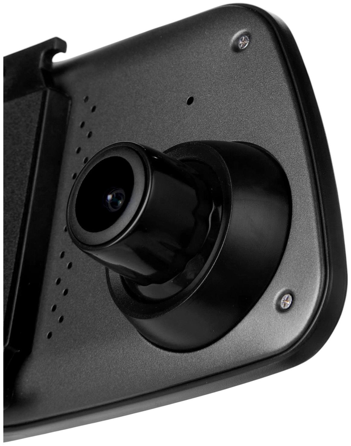 Водительское зеркало Hoco DV4-4.5 дюймов, камера заднего вида и видеорегистратор, HD, чёрный