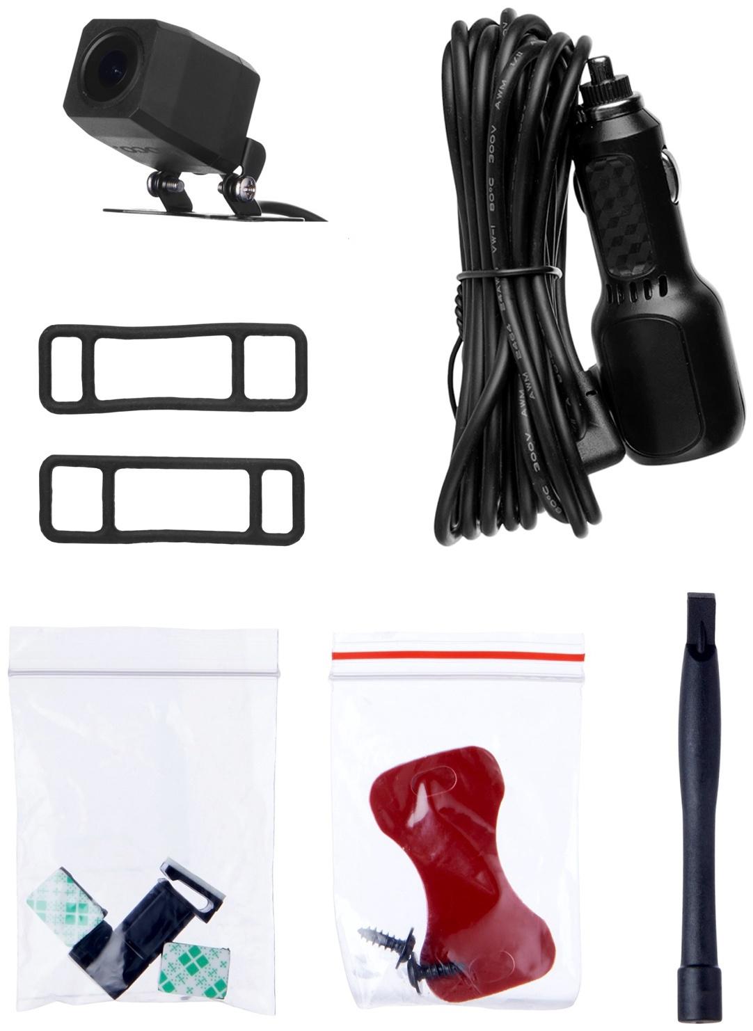 Водительское зеркало Hoco DV4-4.5 дюймов, камера заднего вида и видеорегистратор, HD, чёрный