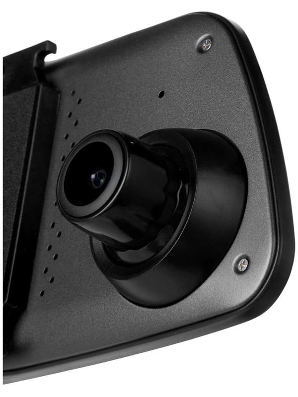 Водительское зеркало Hoco DV4-4.5 дюймов, камера заднего вида и видеорегистратор, HD, чёрный