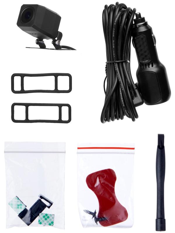 Водительское зеркало Hoco DV4-4.5 дюймов, камера заднего вида и видеорегистратор, HD, чёрный