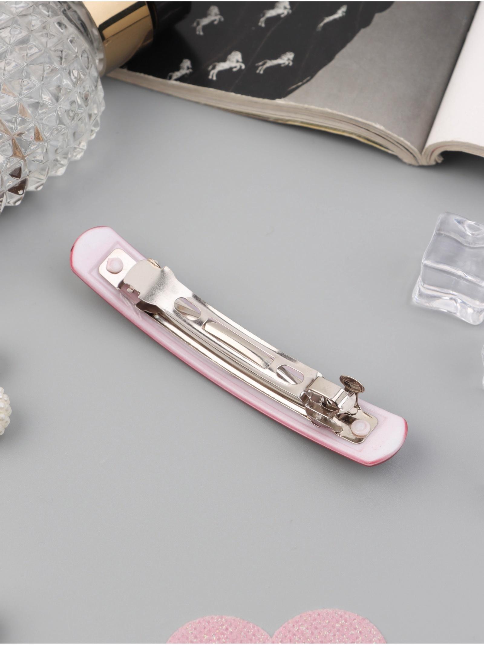 Набор для волос QF «Лилит», 10 резинок 6.5 см, заколка-автомат 9 см, чёрный, бордовый