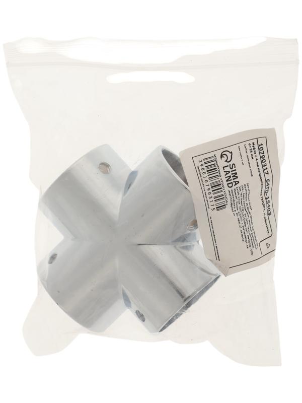 Муфта с 4-мя направлениями ТУНДРА, Х-образная, d=25 мм