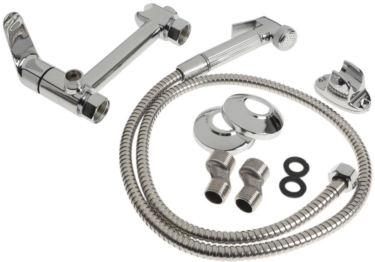 Смеситель для биде ZEIN Z4200, с гигиеническим душем, нерж. сталь, картридж 35 мм, хром