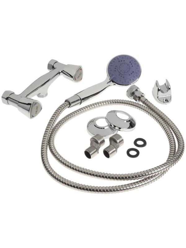 Смеситель для душа ZEIN Z4196, однорычажный, шланг 150 см, лейка 5 режимов, хром