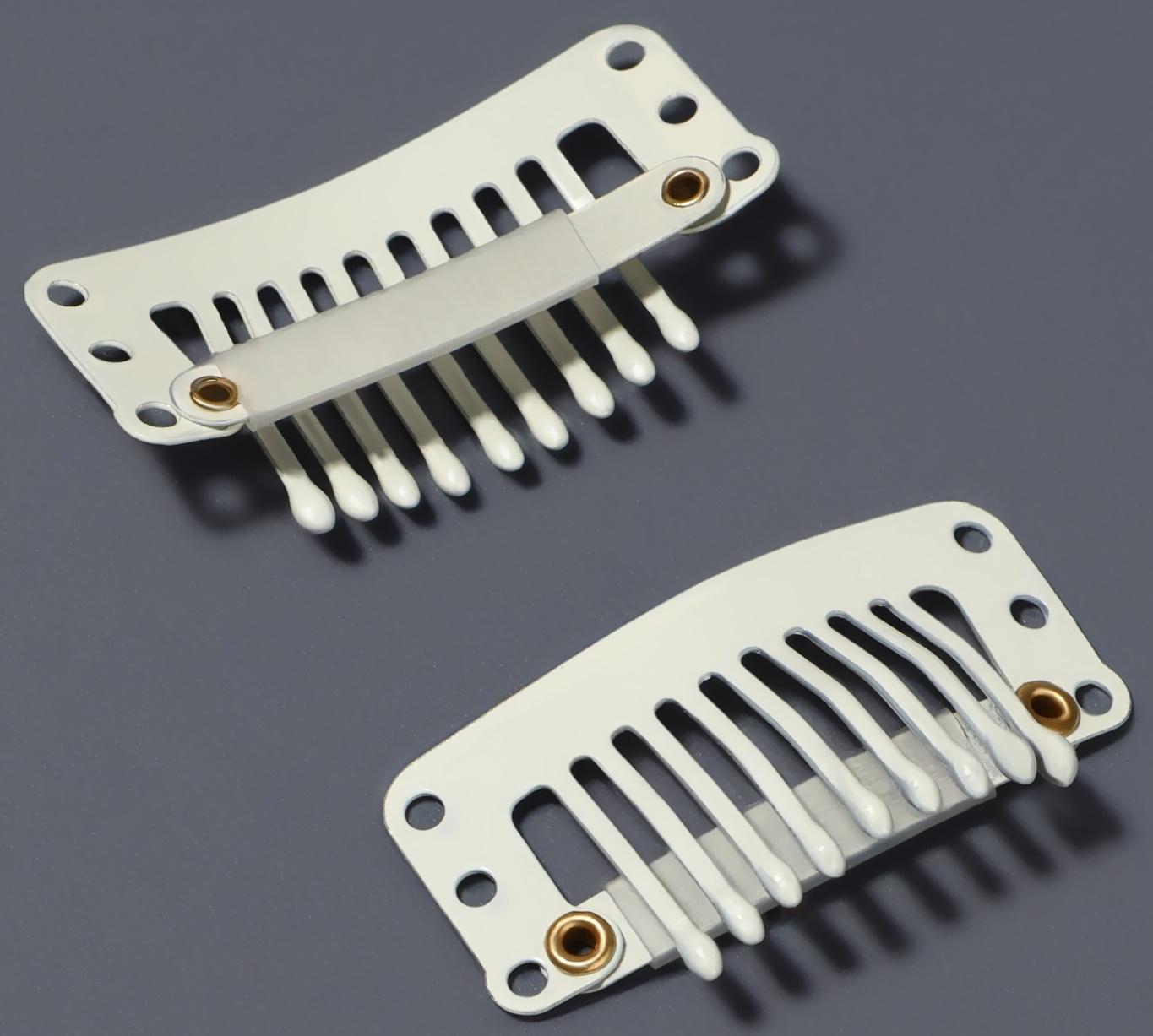 Зажимы для наращивания волос, набор - 4 шт, 3,2 (±1) см, бежевые