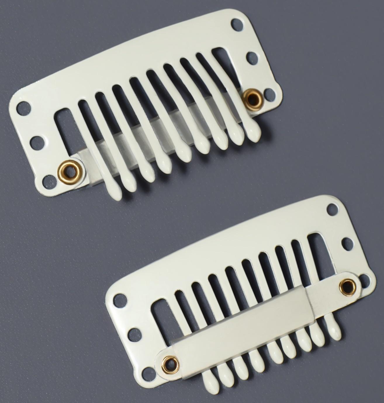 Зажимы для наращивания волос, набор - 4 шт, 3,2 (±1) см, бежевые