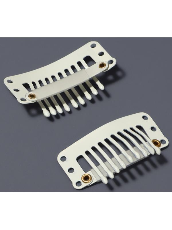 Зажимы для наращивания волос, набор - 4 шт, 3,2 (±1) см, бежевые