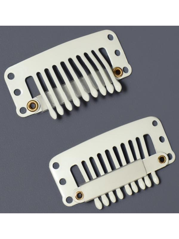 Зажимы для наращивания волос, набор - 4 шт, 3,2 (±1) см, бежевые