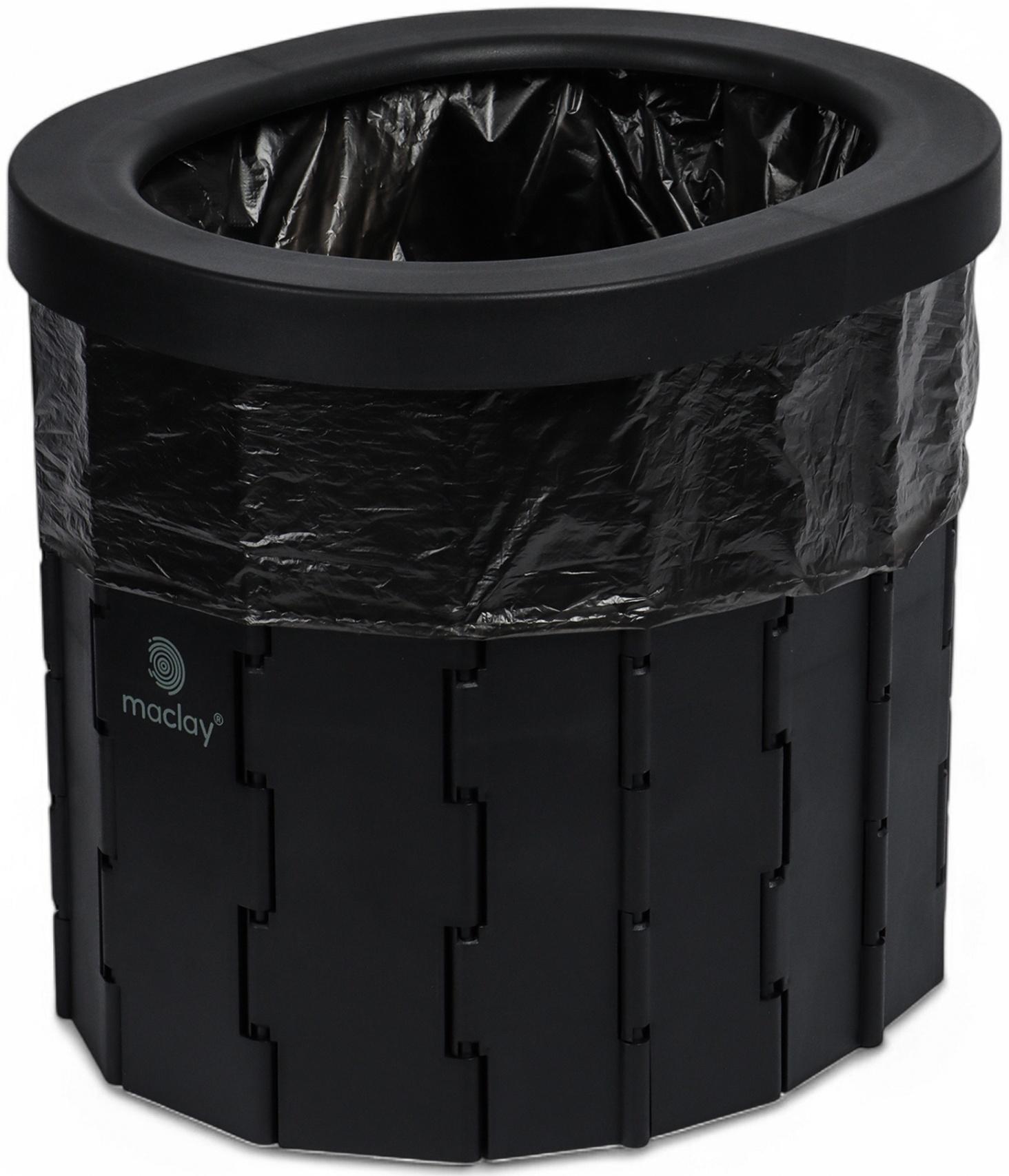 Туалет складной туристический Maclay, комплект: 15 мешков, 12 пакетов абсорбента