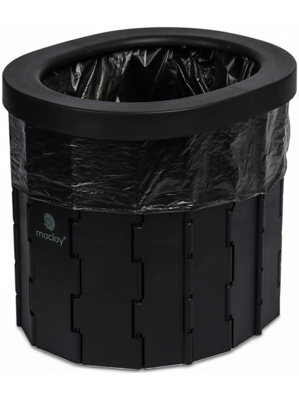 Туалет складной туристический Maclay, комплект: 15 мешков, 12 пакетов абсорбента