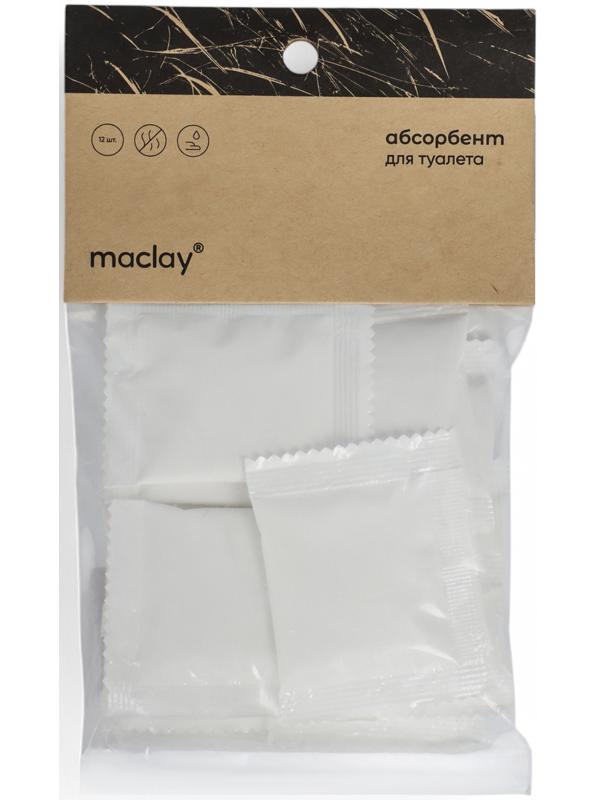 Туалет складной туристический Maclay, комплект: 15 мешков, 12 пакетов абсорбента
