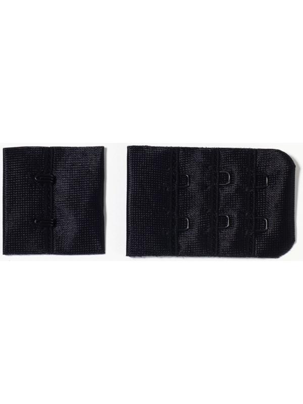 Застёжка для бюстгальтера, 3 ряда 2 крючка, чёрная