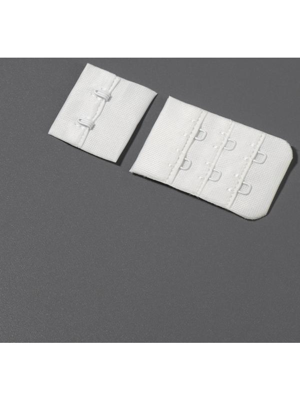 Застёжка для бюстгальтера, 3 ряда 2 крючка, белая