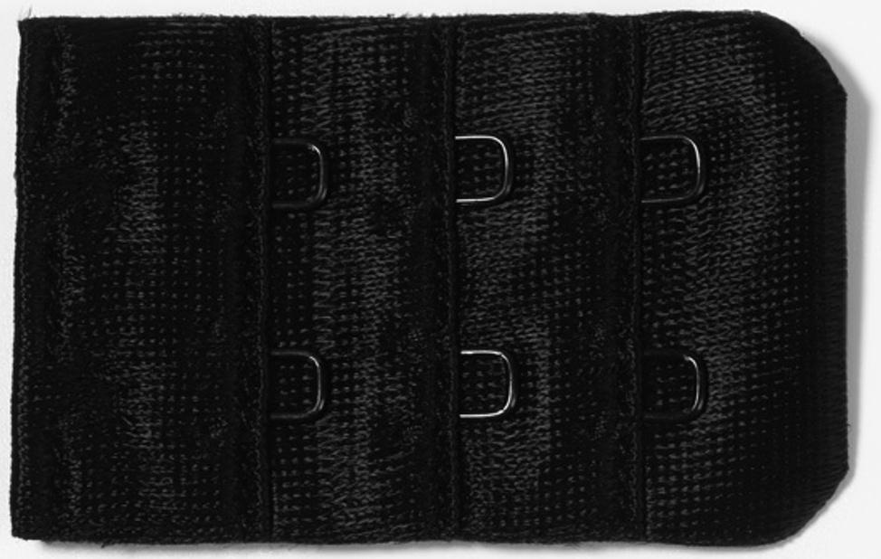 Застёжка-удлинитель для бюстгальтера, 3 ряда 2 крючка, 3.2×5 см, набор 3 шт.