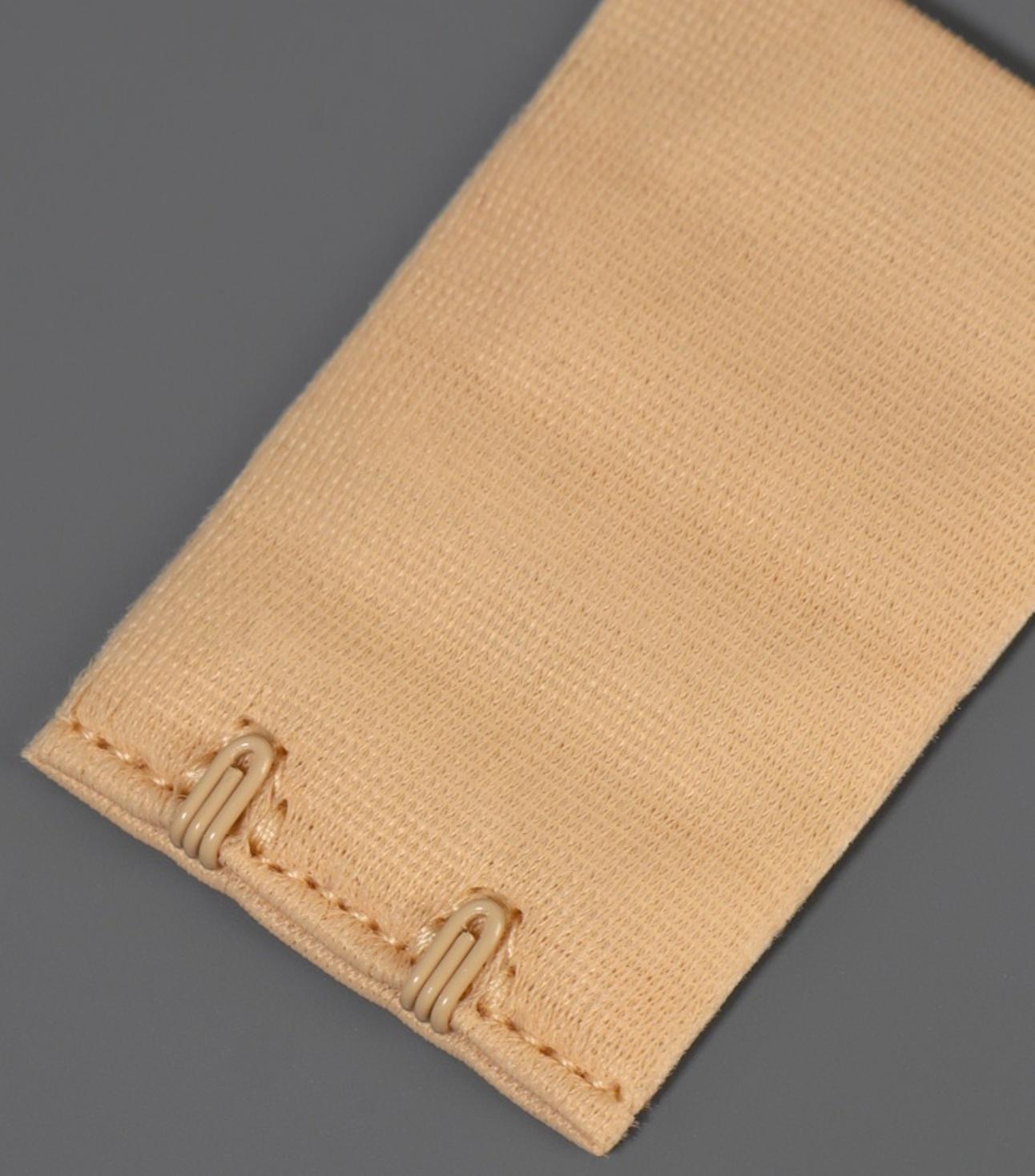 Застёжка-удлинитель для бюстгальтера, 3 ряда 2 крючка, 3.2×5 см, набор 3 шт.